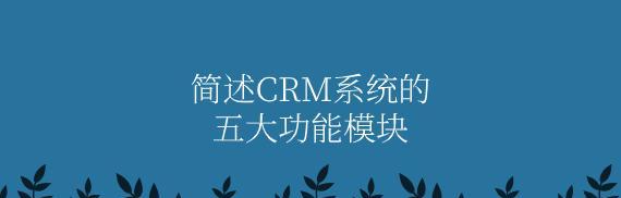 提升业务管理效率的CRM系统功能解析（深度探索如何利用CRM系统优化业务管理流程）  第1张